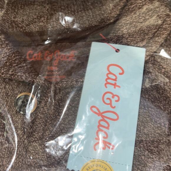 Cat & Jack Sweater Boys Fleece Shawl Collar Pullover Sweatshirt NWT SZ 18M - Picture 4 of 4